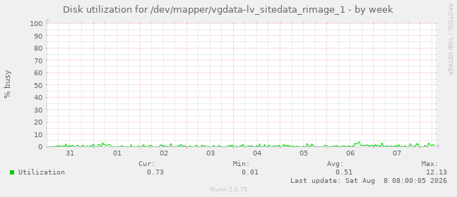 Disk utilization for /dev/mapper/vgdata-lv_sitedata_rimage_1